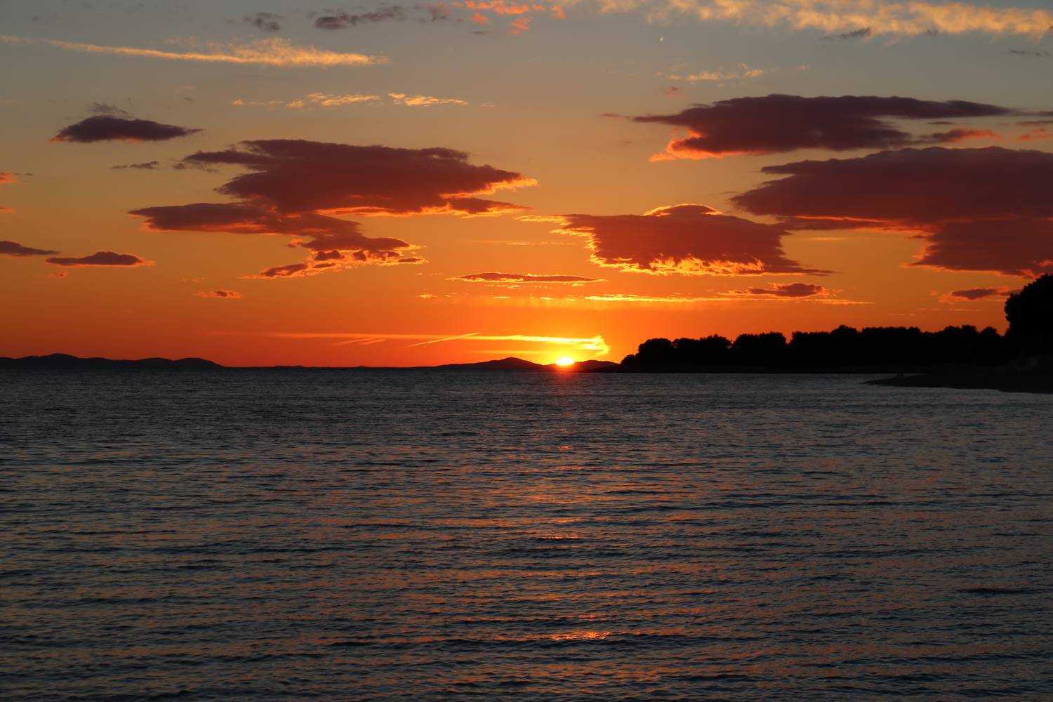 Wunderschöner Sonnenuntergang in Kroatien.