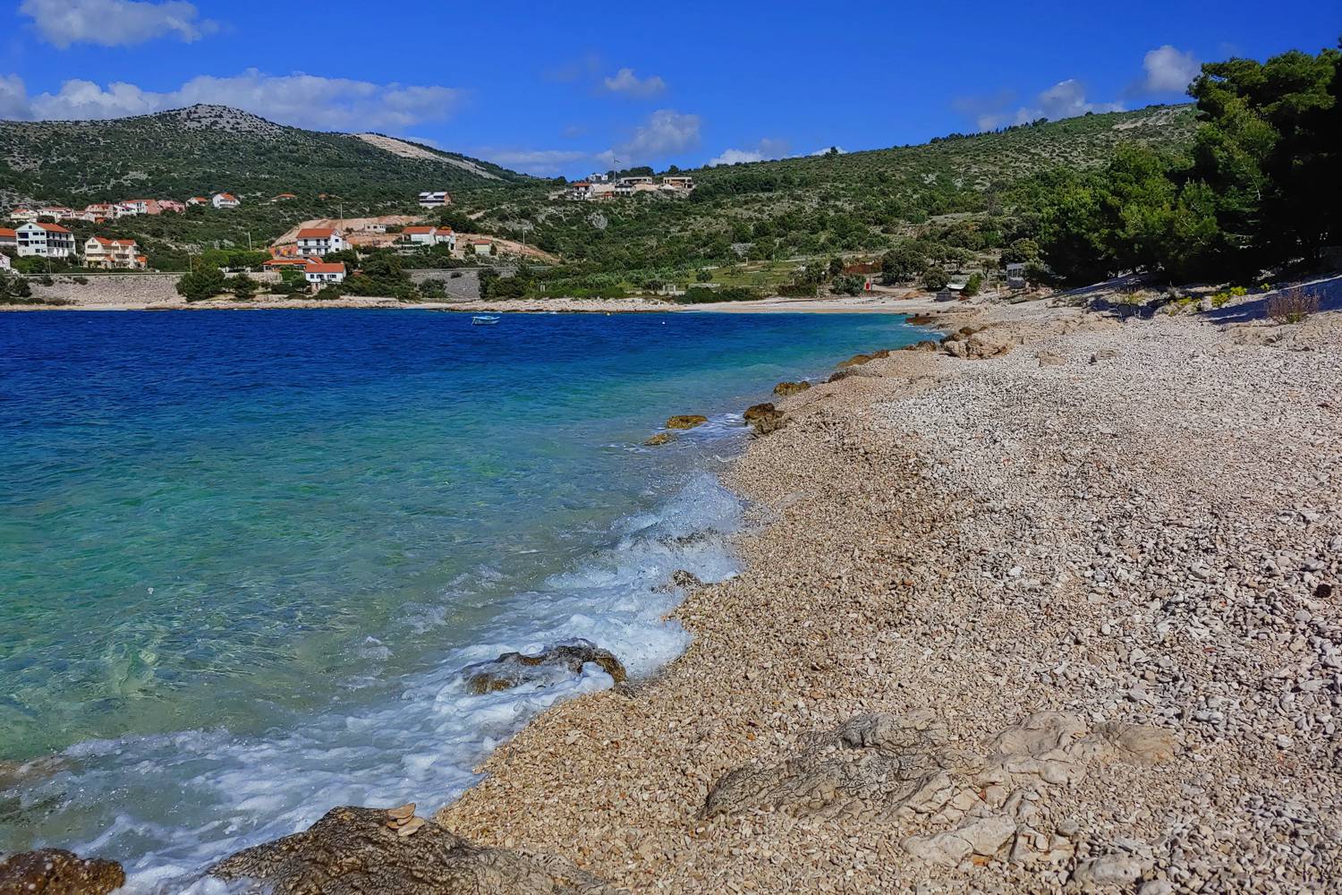 Camping-Strand in Kroatien.